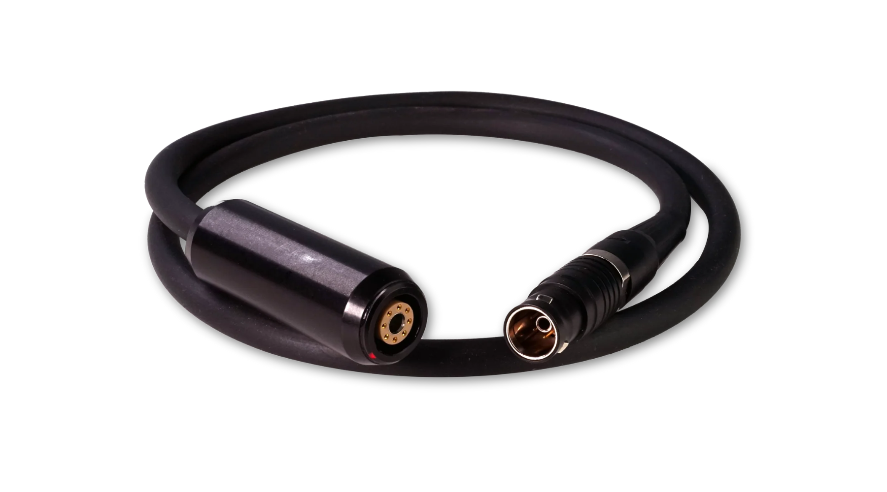 Close-up photo of a stylus extension cord for Sunstone Permanent Jewelry welding machines, featuring a durable black cord with precise connectors, designed for flexibility and ease of use in permanent jewelry applications.