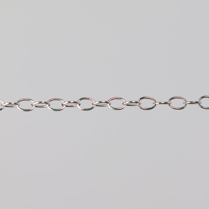 Practice chain stretched horizontally over a gray background