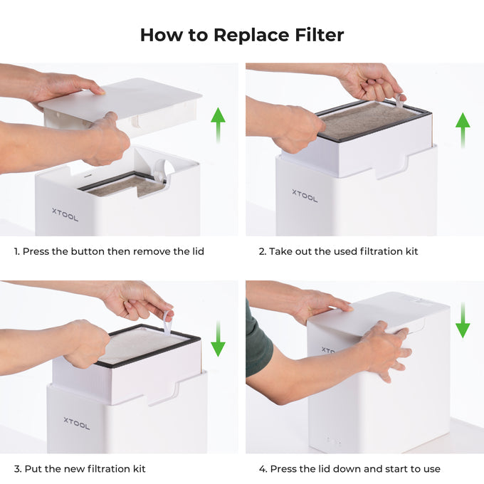 Purificateur d'air de bureau pour graveur Laser Portable xTool F1 pour bijoux permanents