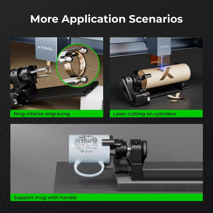Rotary Attachment Tool for xTool F1 Portable Laser Engraver for Permanent Jewelry