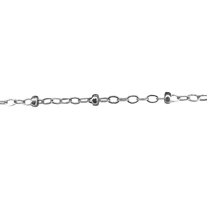 Paisley Permanent Jewelry Chain, Flat Cable Design, Oval Links, Available in Gold Filled and Sterling Silver