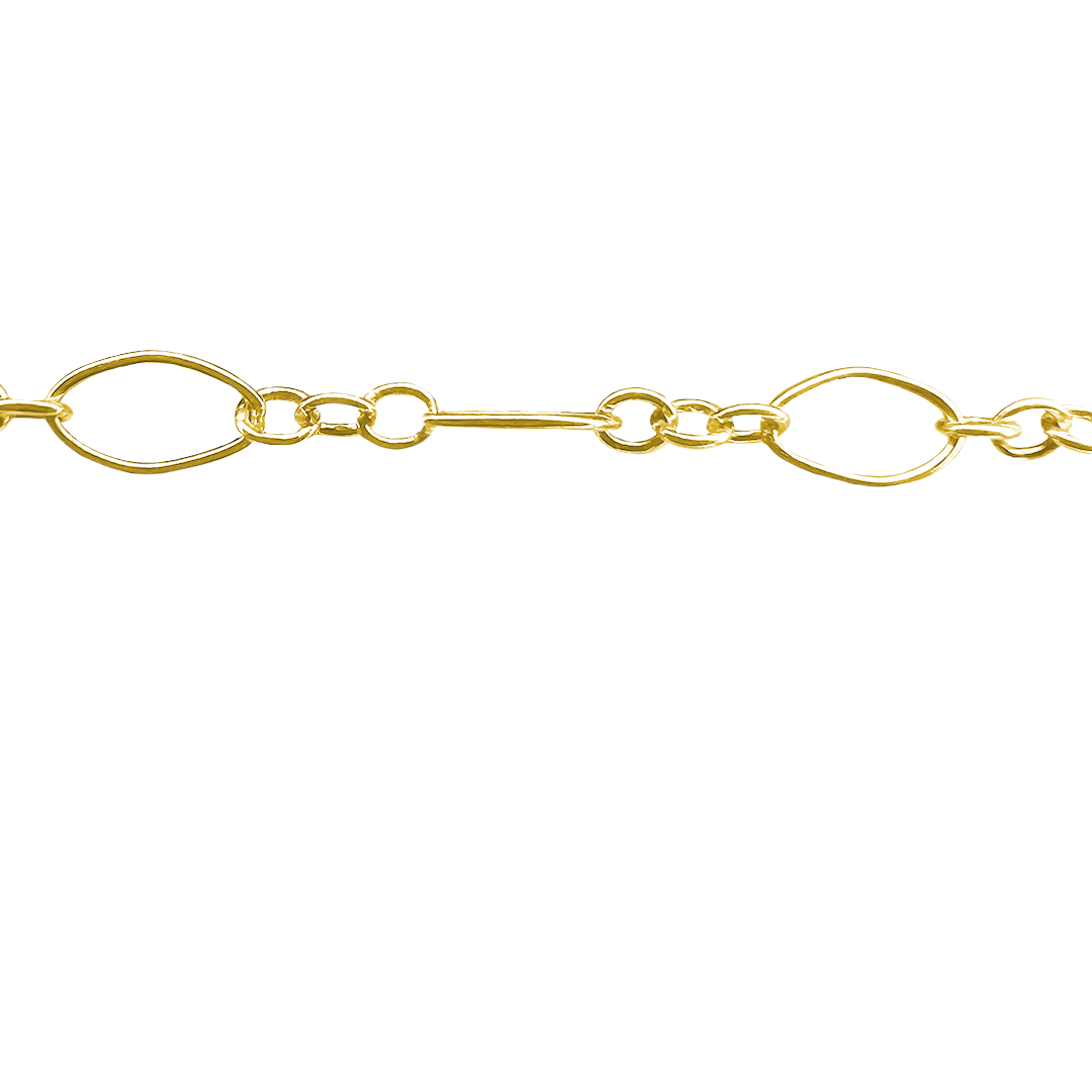 The Aspen Permanent Jewelry Chain: A Unique Oval Long & Short Chain with Contrasting Links