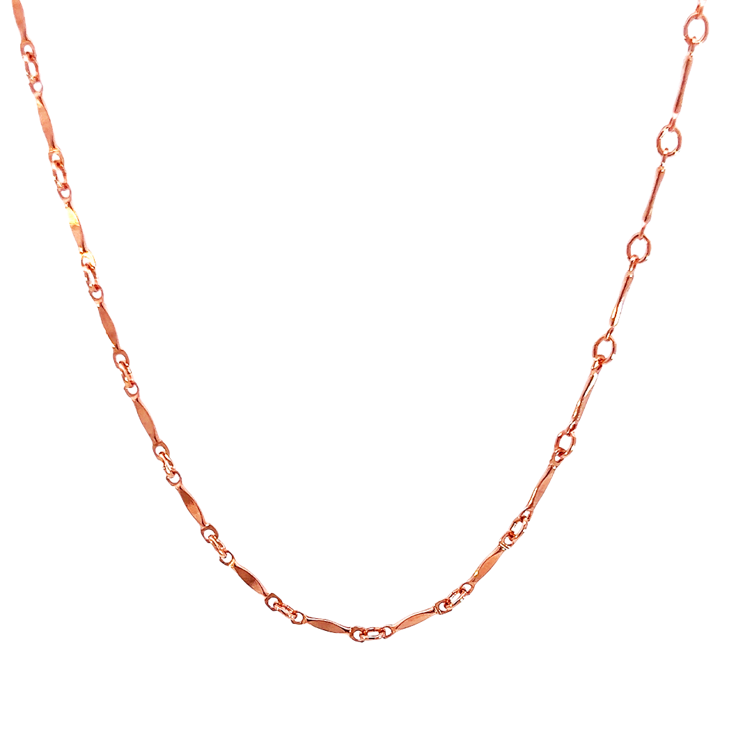 The Brittany Permanent Jewelry Chain: A Stylish Dapped Bar and Link ...
