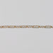 Gold paperclip chain on a gray background