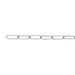 A silver flat elongated oval cable chain.