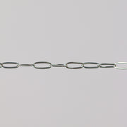 .925 SS (Sterling Silver) fine jewelry chain in a paperclip design.