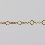 Gold Clover Chain on a Gray Background