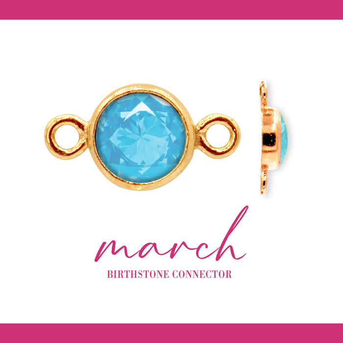 Birthstone Connectors | 4mm | 14K Gold Filled Yellow