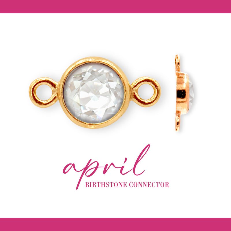 Birthstone Connectors | 4mm | 14K Gold Filled Yellow