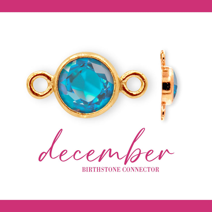 Birthstone Connectors | 4mm | 14K Gold Filled Yellow