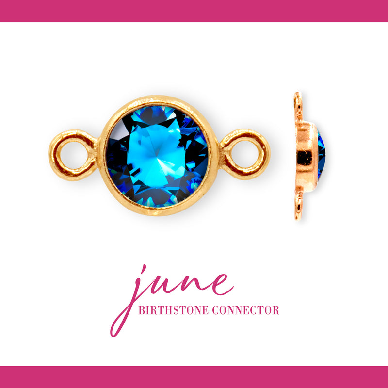 Birthstone Connectors | 4mm | 14K Gold Filled Yellow