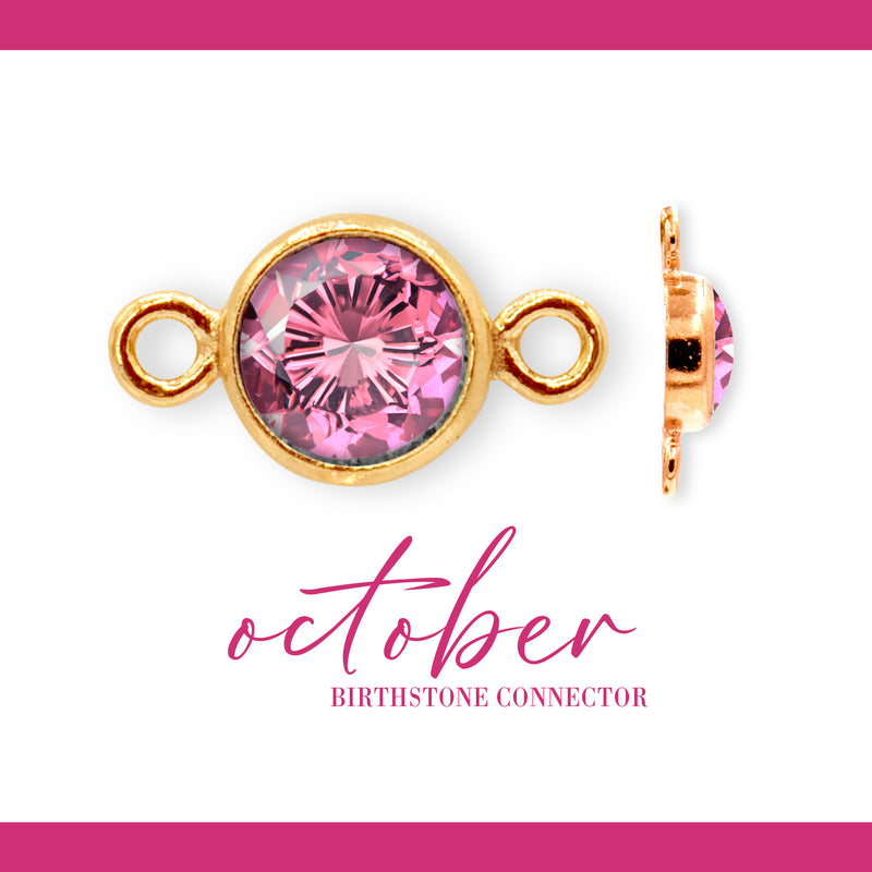 Birthstone Connectors | 4mm | 14K Gold Filled Yellow
