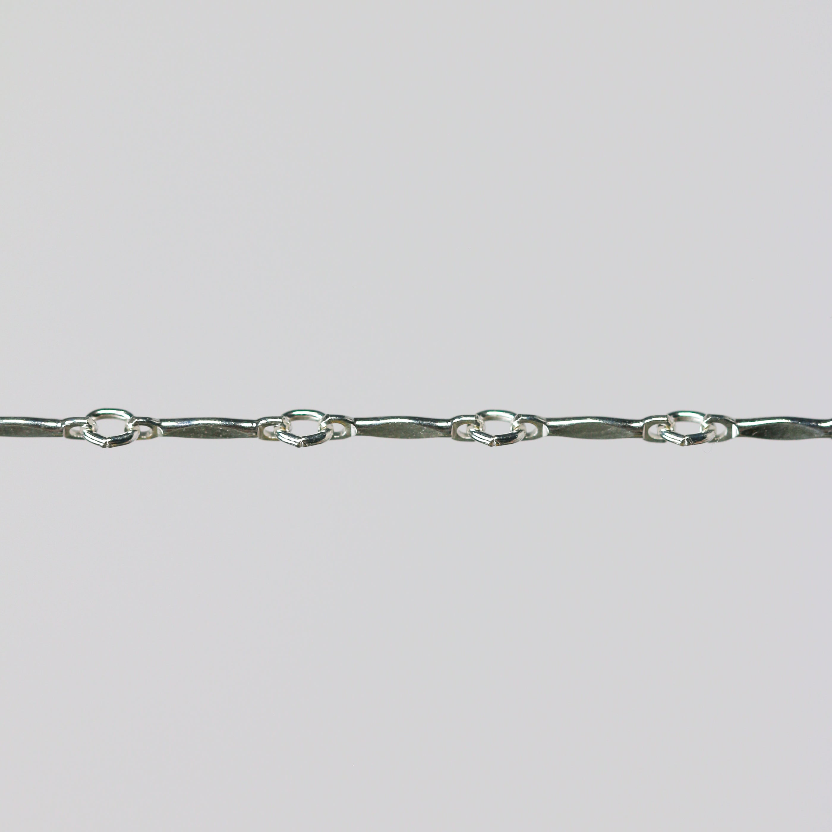 Brittany Permanent Jewelry Chain, Dapped Bar Design, Bar with Small Li ...
