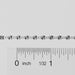 Ruler with measurement scale on a white background showings the sizes of the links on the Brynna Permanent Jewelry Chain