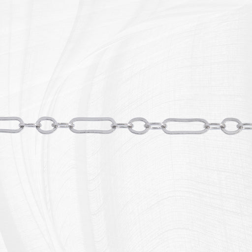 Silver chain on a white background