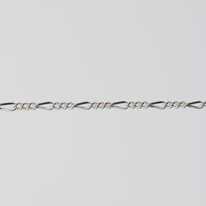 Charlie Permanent Jewelry Chain, Figaro Design, Lie Flat Links, Available in Gold Options and Sterling Silver