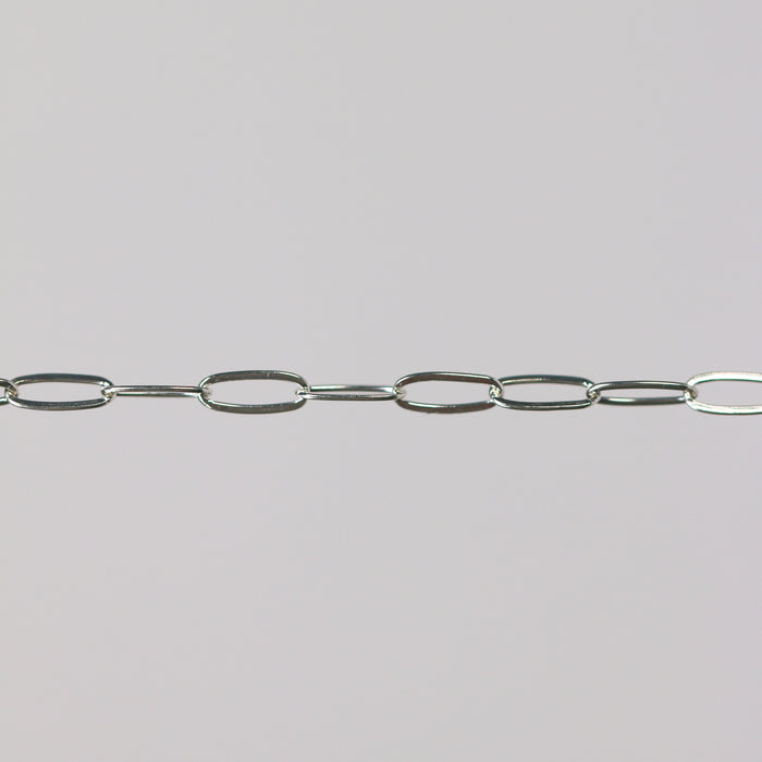 Chloe Permanent Jewelry Chain, Oval Cable Design, Flat Oval Links, Available in Gold Options and Silver