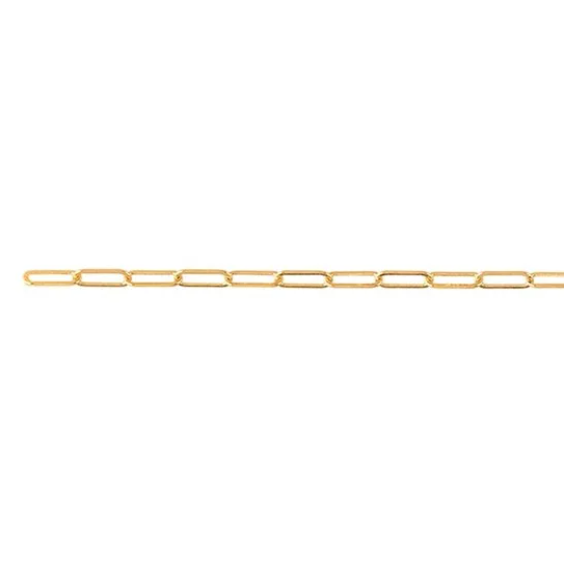 Chloe Permanent Jewelry Chain, Oval Cable Design, Flat Oval Links, Available in Gold Options and Silver