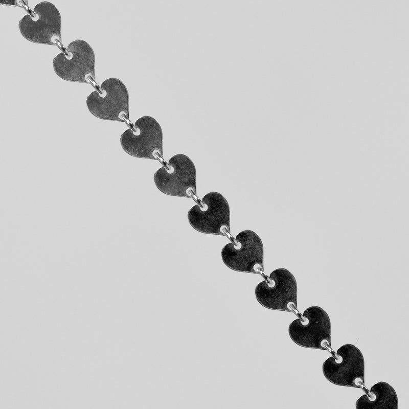 Diana Permanent Jewelry Chain, Continuous Heart Design, Available in Sterling Silver