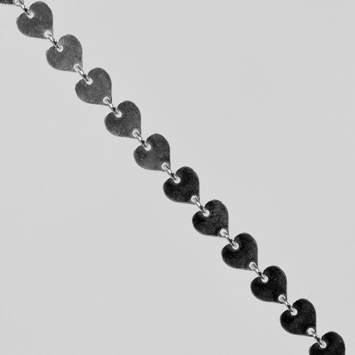 Diana Permanent Jewelry Chain, Continuous Heart Design, Available in Sterling Silver