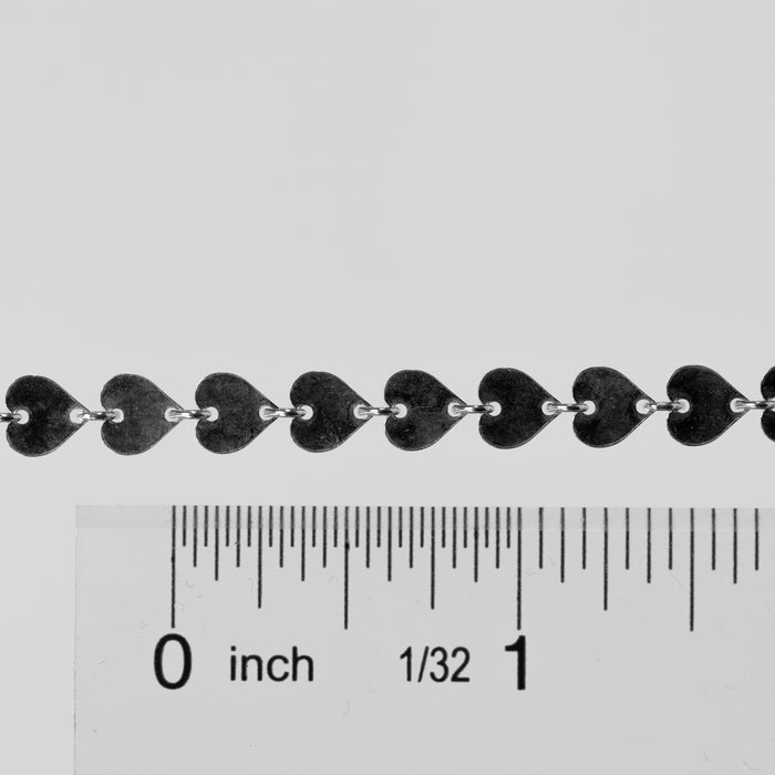 Diana Permanent Jewelry Chain, Continuous Heart Design, Available in Sterling Silver