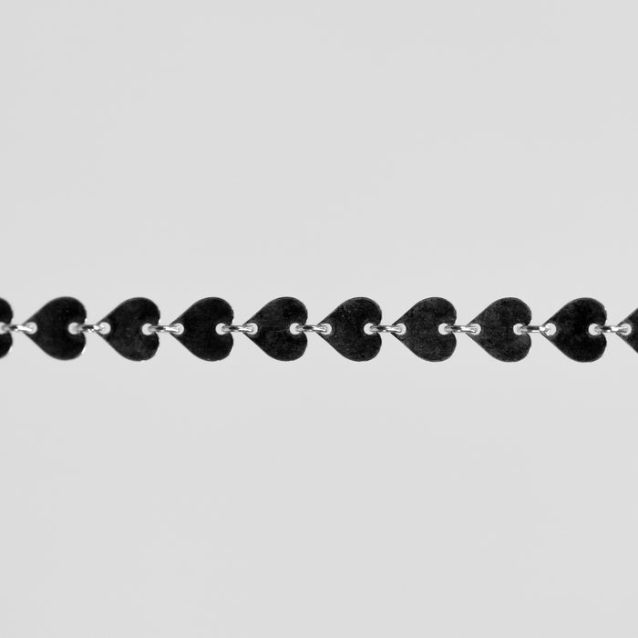 Diana Permanent Jewelry Chain, Continuous Heart Design, Available in Sterling Silver