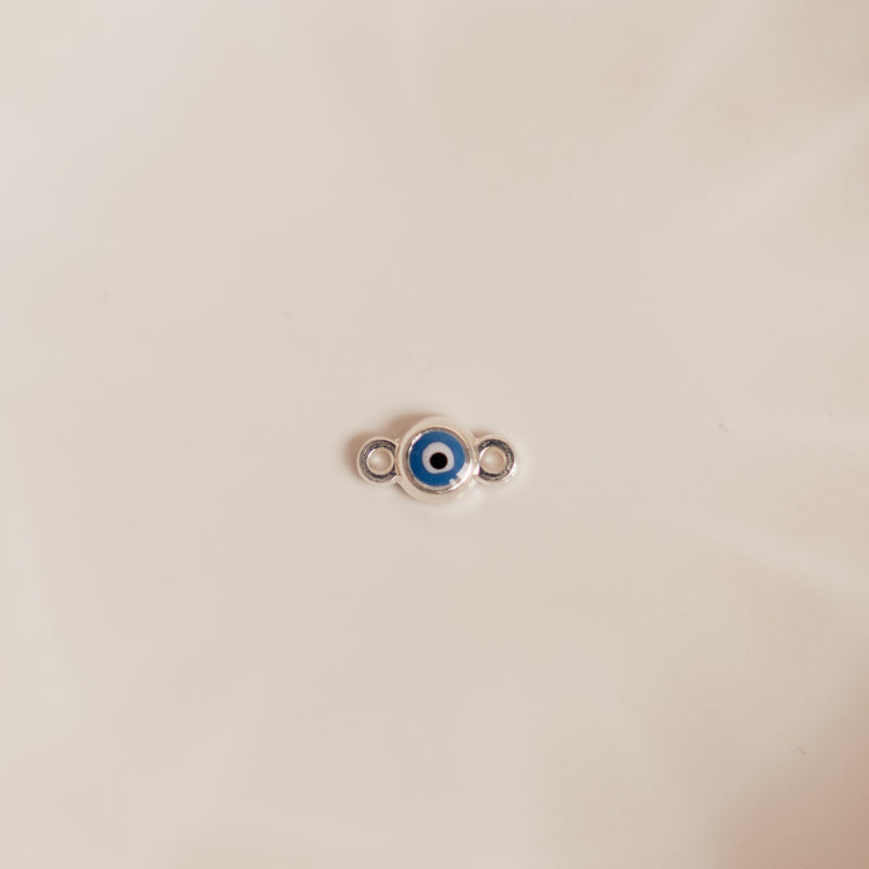 Evil Eye Design Auburn Connectors | 4 Pack | 14K Gold Filled Yellow and .925 Sterling Silver
