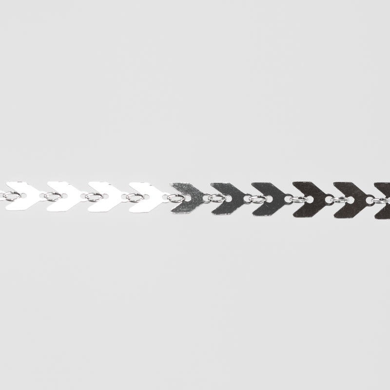 Fiona Permanent Jewelry Chain, Continuous Arrow Elements, Available in Sterling Silver