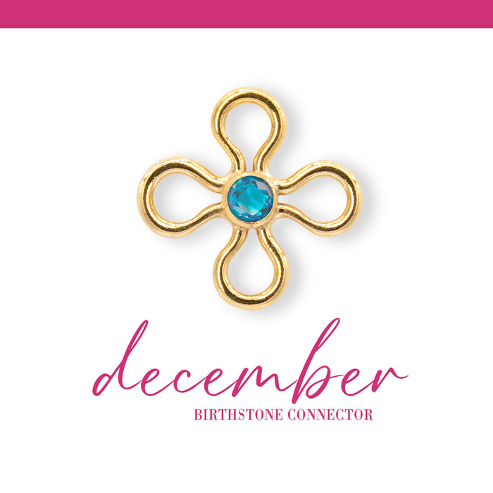 Birthstone Flower Connectors | 10mm | 14K Gold Filled Yellow