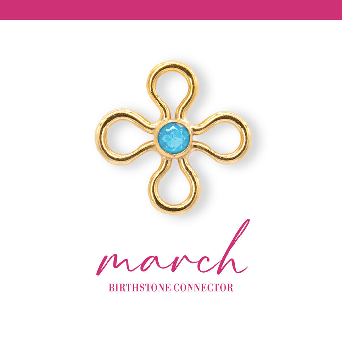 Birthstone Flower Connectors | 10mm | 14K Gold Filled Yellow