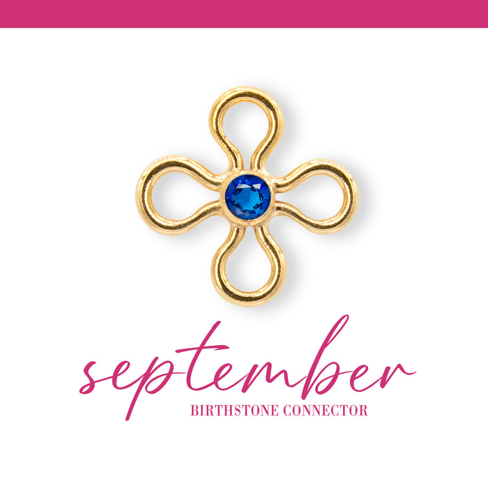 Birthstone Flower Connectors | 10mm | 14K Gold Filled Yellow