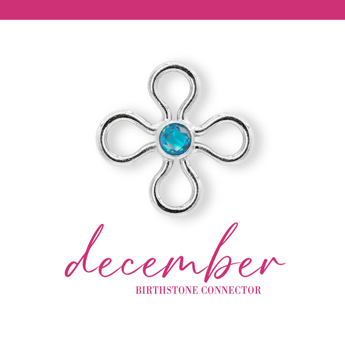 Birthstone Flower Connectors | 10mm | .925 Sterling Silver