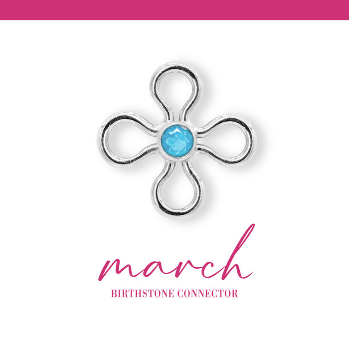 Birthstone Flower Connectors | 10mm | .925 Sterling Silver