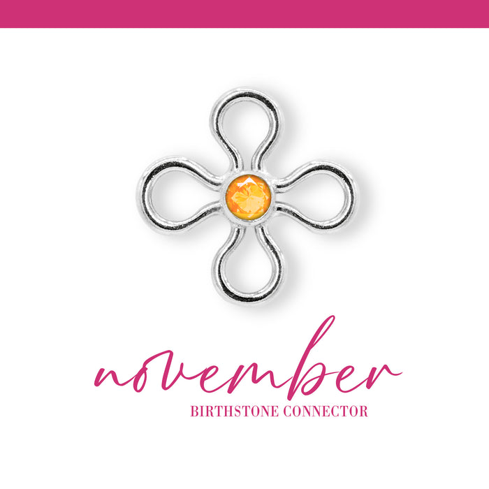 Birthstone Flower Connectors | 10mm | .925 Sterling Silver