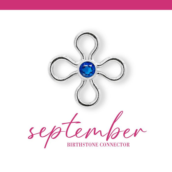 Birthstone Flower Connectors | 10mm | .925 Sterling Silver