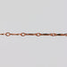 Rose gold dapped bar and link chain for permanent jewelry.