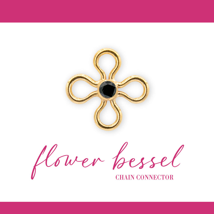 Birthstone Flower Connectors | 10mm | 14K Gold Filled Yellow