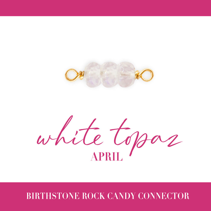 Birthstone Rock Candy Connectors | 14mm | 14K Gold Filled Yellow