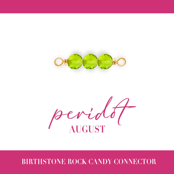 Birthstone Rock Candy Connectors | 14mm | 14K Gold Filled Yellow