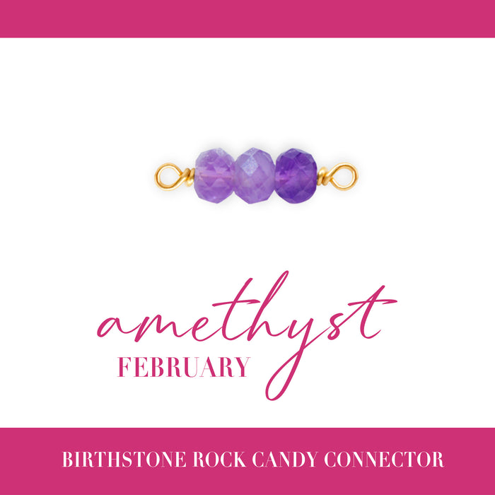 Birthstone Rock Candy Connectors | 14mm | 14K Gold Filled Yellow