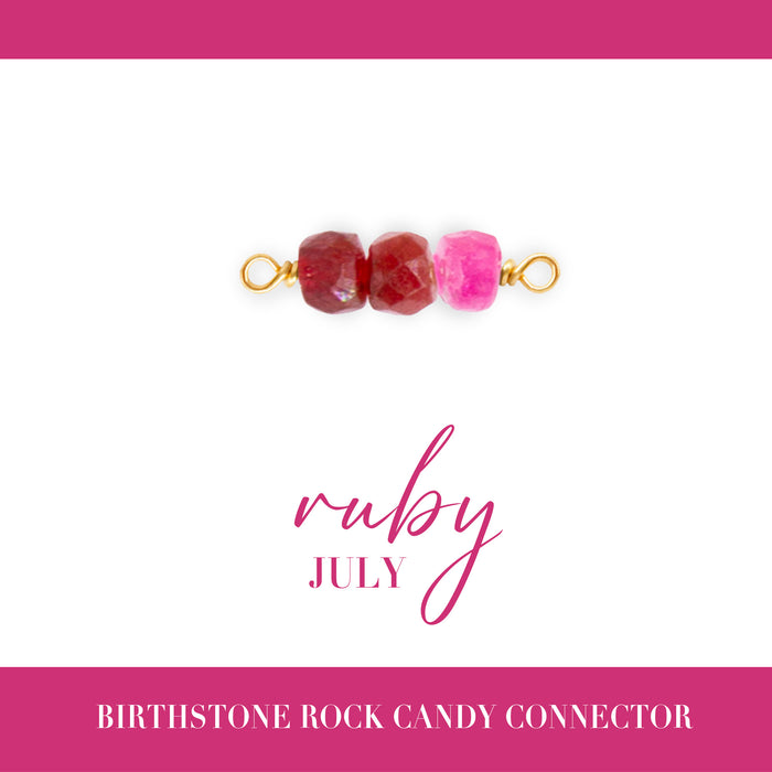 Birthstone Rock Candy Connectors | 14mm | 14K Gold Filled Yellow