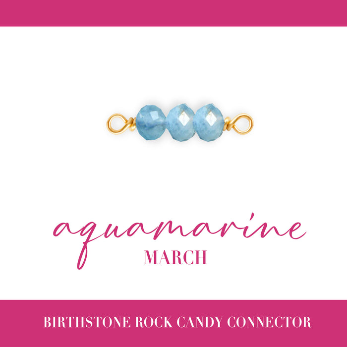 Birthstone Rock Candy Connectors | 14mm | 14K Gold Filled Yellow