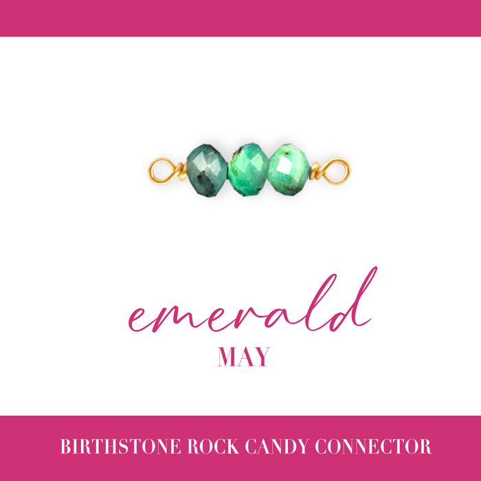 Birthstone Rock Candy Connectors | 14mm | 14K Gold Filled Yellow