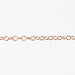 Round linked rose gold chain on a white background