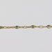 Gold cable chain for permanent jewelry with opal colored enamel on it's cable links.