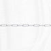 14K white gold chain on a white background