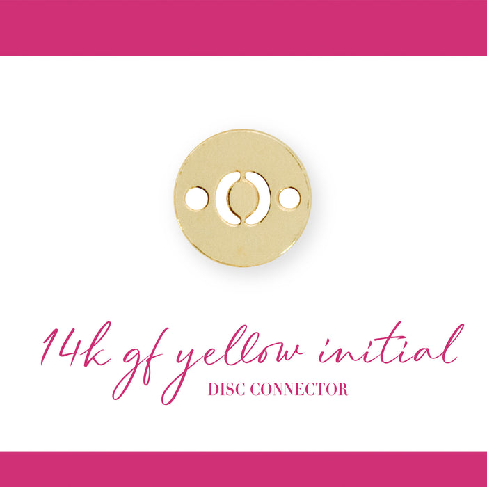 Initial Disc Connectors | 6mm | 14K Gold Filled Yellow