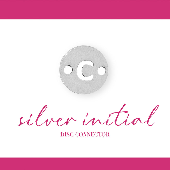 Initial Disc Connectors | 6mm | .925 Sterling Silver