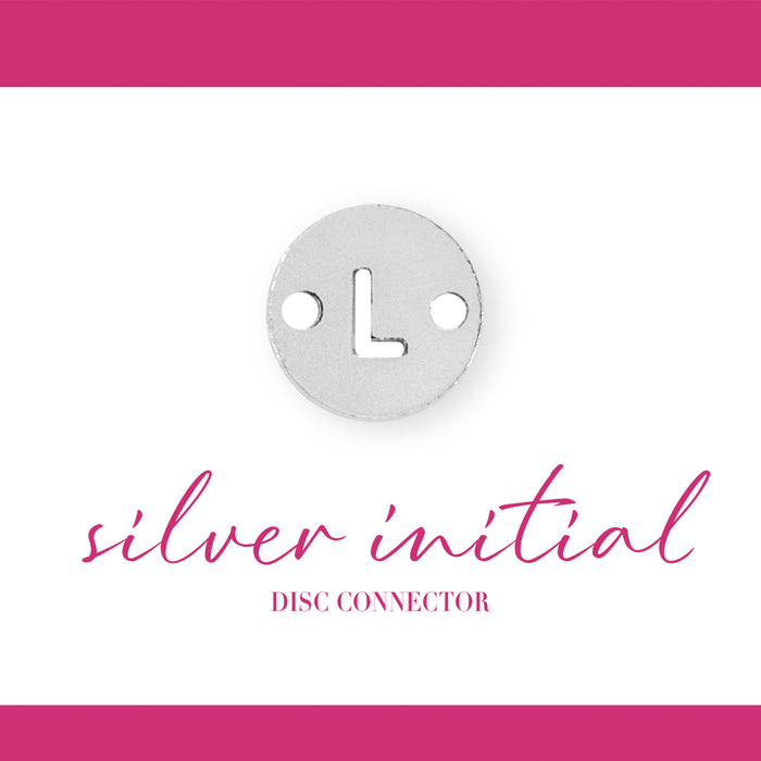 Initial Disc Connectors | 6mm | .925 Sterling Silver