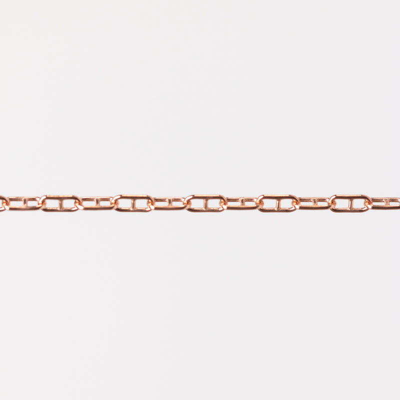 Karla Permanent Jewelry Chain, Mariner Links, Available in Silver and Gold Filled